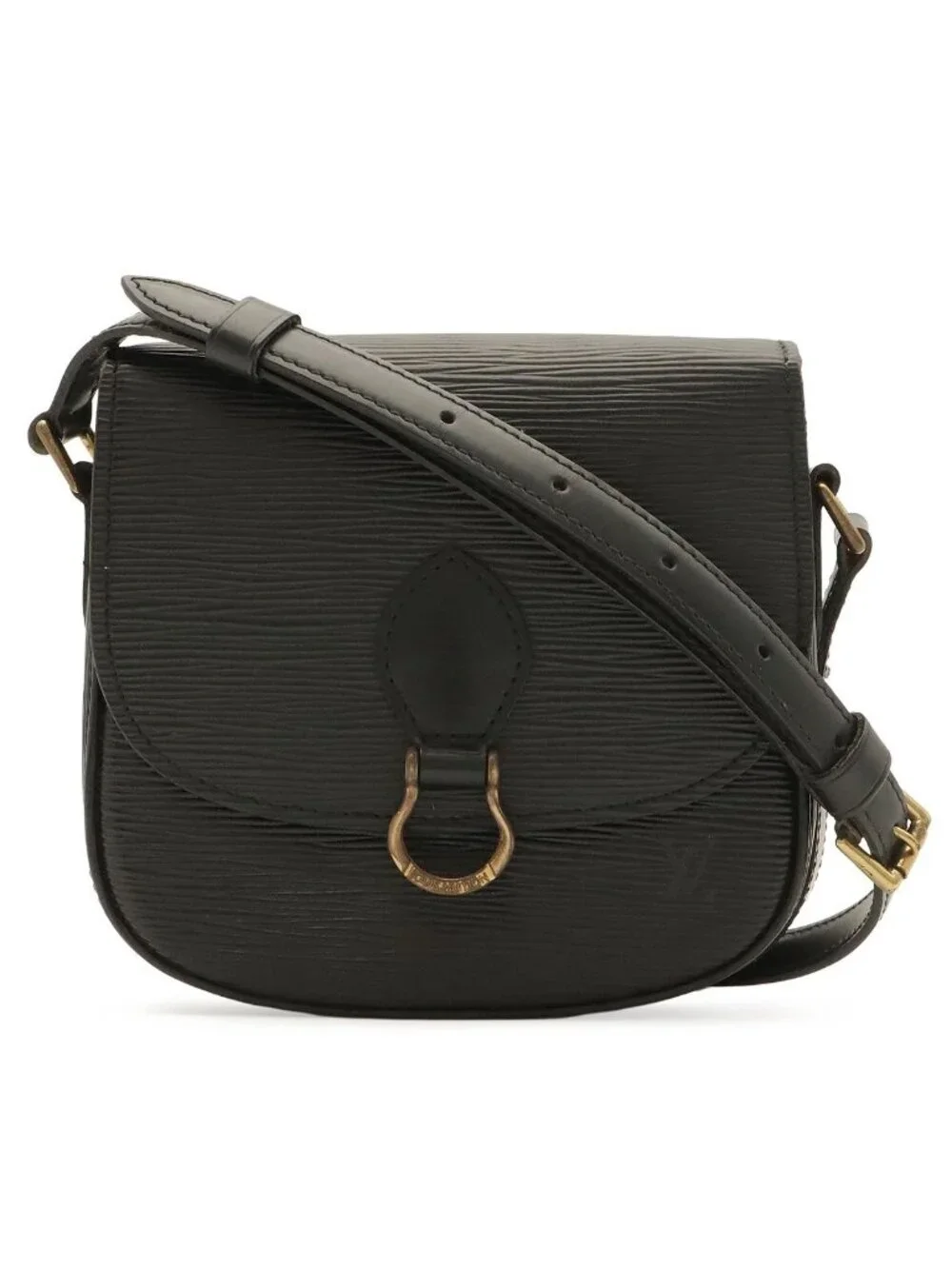 Louis Vuitton Epi Mini Saint-cloud Shoulder Bag Pochette Crossbody Leather Noir